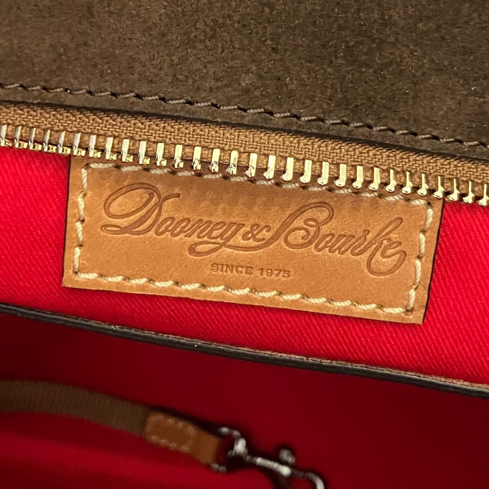 NEW Dooney and Bourke Brown Suede Tote/Handbag - Picture 6 of 11